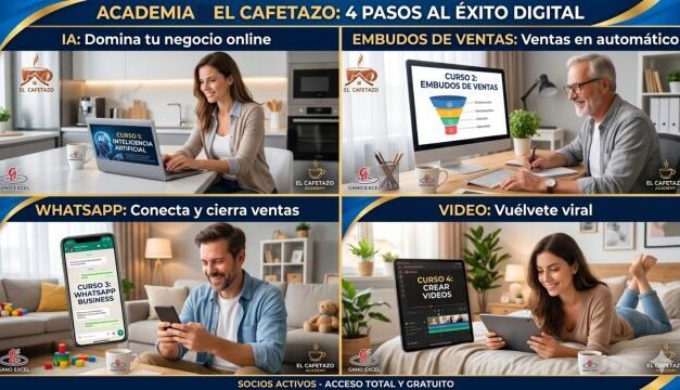 El Futuro es Hoy: Deja de Perseguir y Empieza a Atraer con los 4 Cursos Exclusivos de “El Cafetazo”