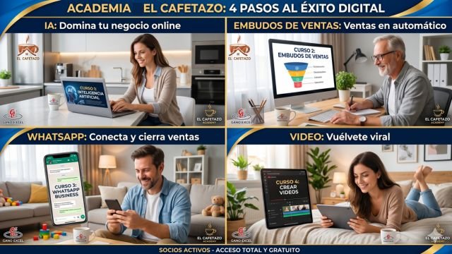 El Futuro es Hoy: Deja de Perseguir y Empieza a Atraer con los 4 Cursos Exclusivos de “El Cafetazo”